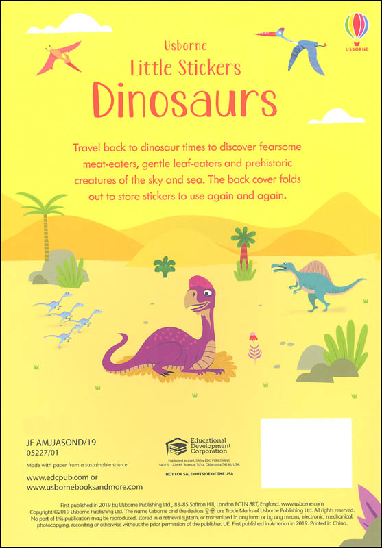 usborne first sticker book dinosaurs