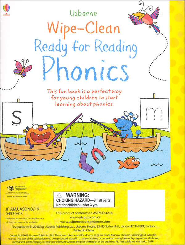 Ready for Reading Phonics (WipeClean) EDC / Usborne 9780794544607