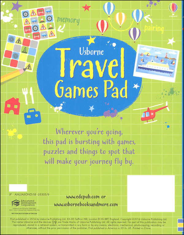 Travel Games Pad 