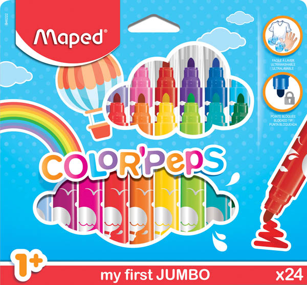 Color'Peps My First Safety Tip Ultrawashable Markers (pack of 24)