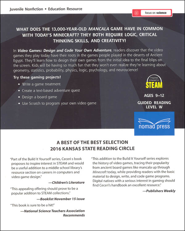 Video Games Design And Code Your Own Adventure Nomad Press 