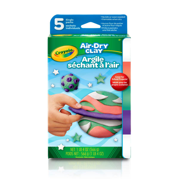 Crayola Air Dry Clay Bright Colors - Variety Pack (5 count)