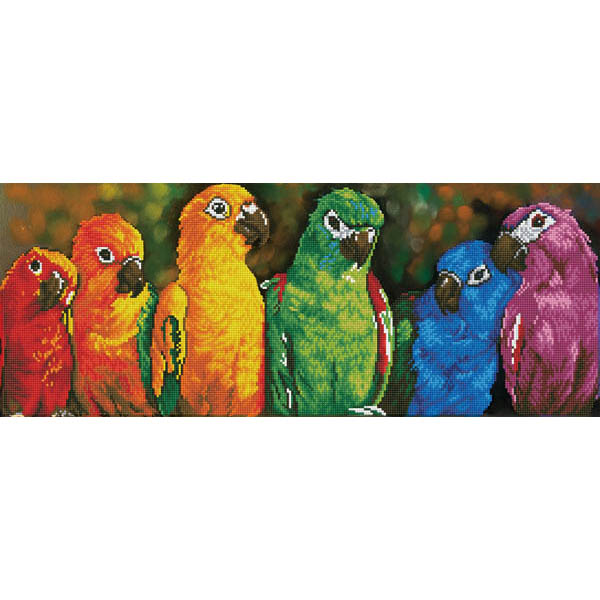 Rainbow Parrots Diamond Dotz Kit (Intermediate)