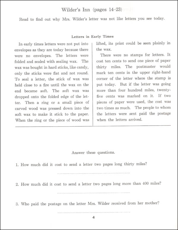 Workbook For Singing Wheels Grade 4 (alice And Jerry Basic Reading 