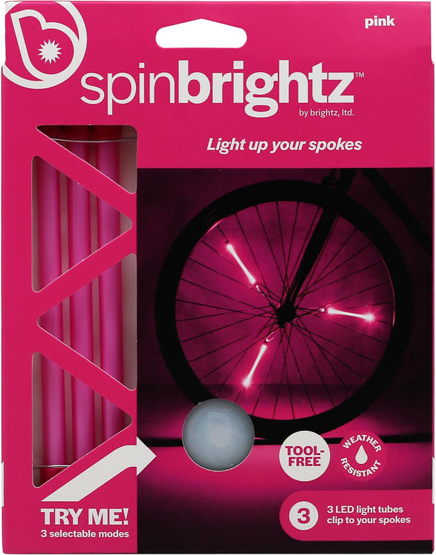 Spin Sport Brightz Bike Lights - Pink
