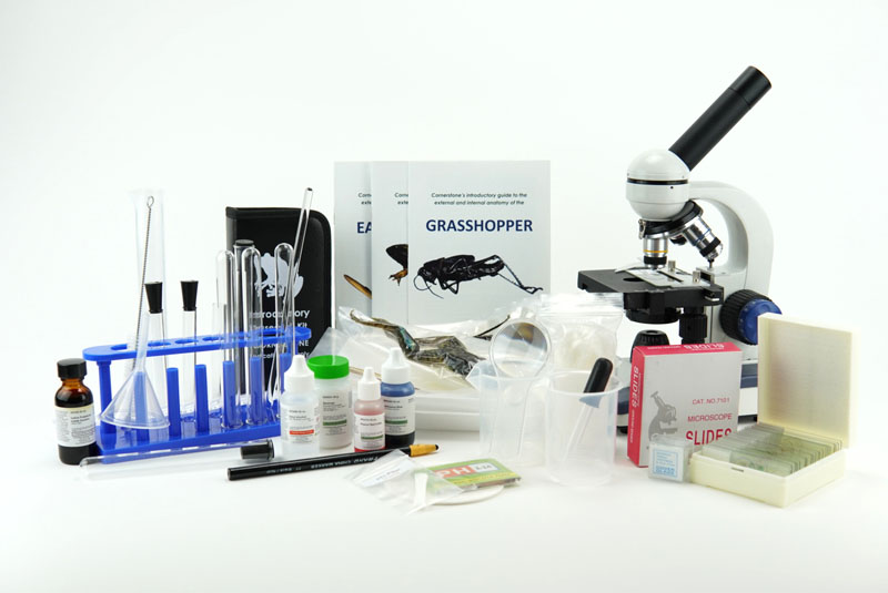 Master Books Biology Lab Kit with Prepared Slides and Advanced Student Microscope