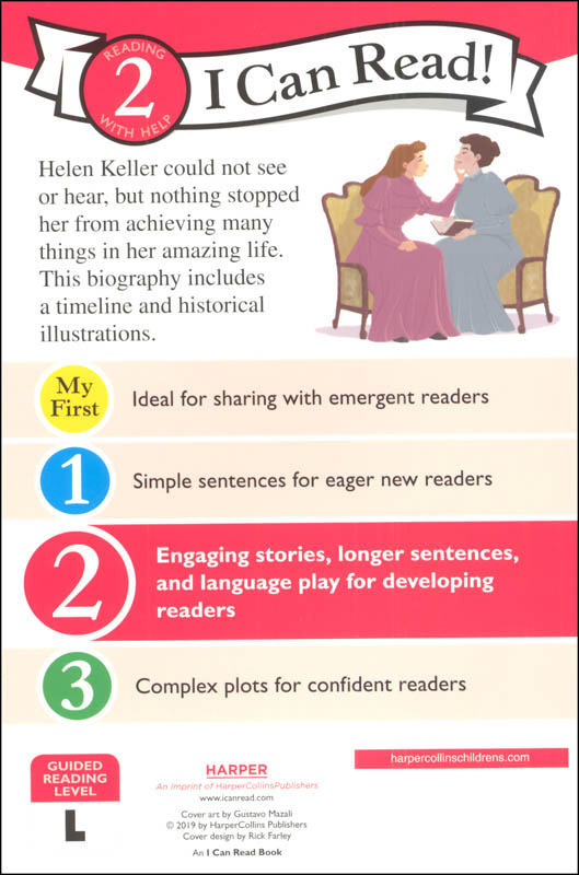 Helen Keller The World at Her Fingertips (I Can Read! Level 2