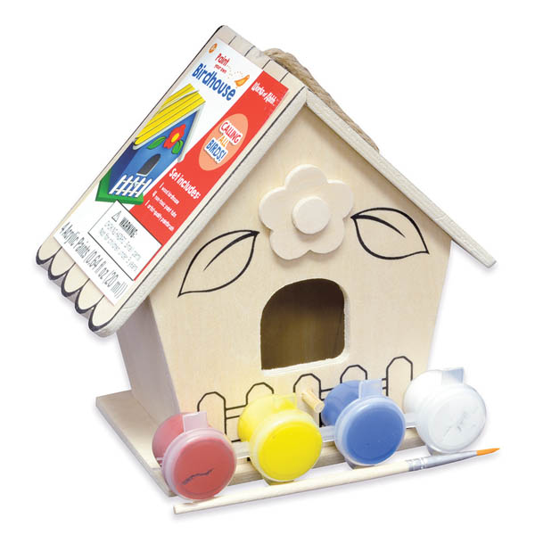Paint Your Own Flower Birdhouse Small Craft Kit