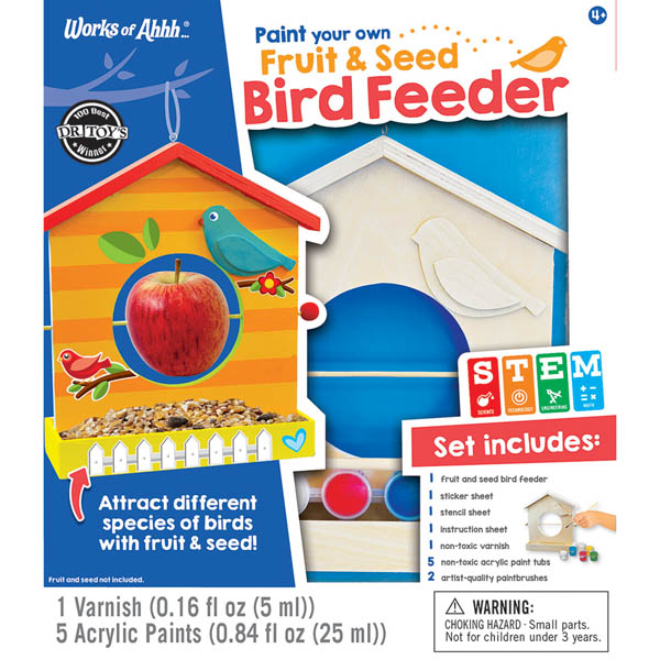 Paint Your Own Fruit & Seed Bird Feeder Classic Wood Paint Kit