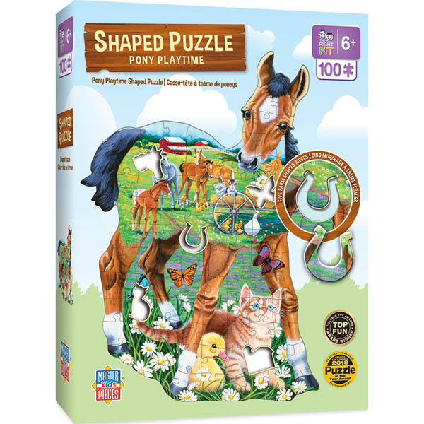 Pony Playtime Shaped Puzzle (100 pieces)
