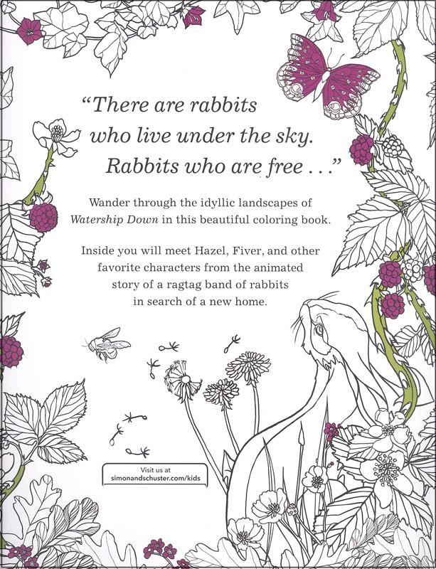 watership down coloring page hard