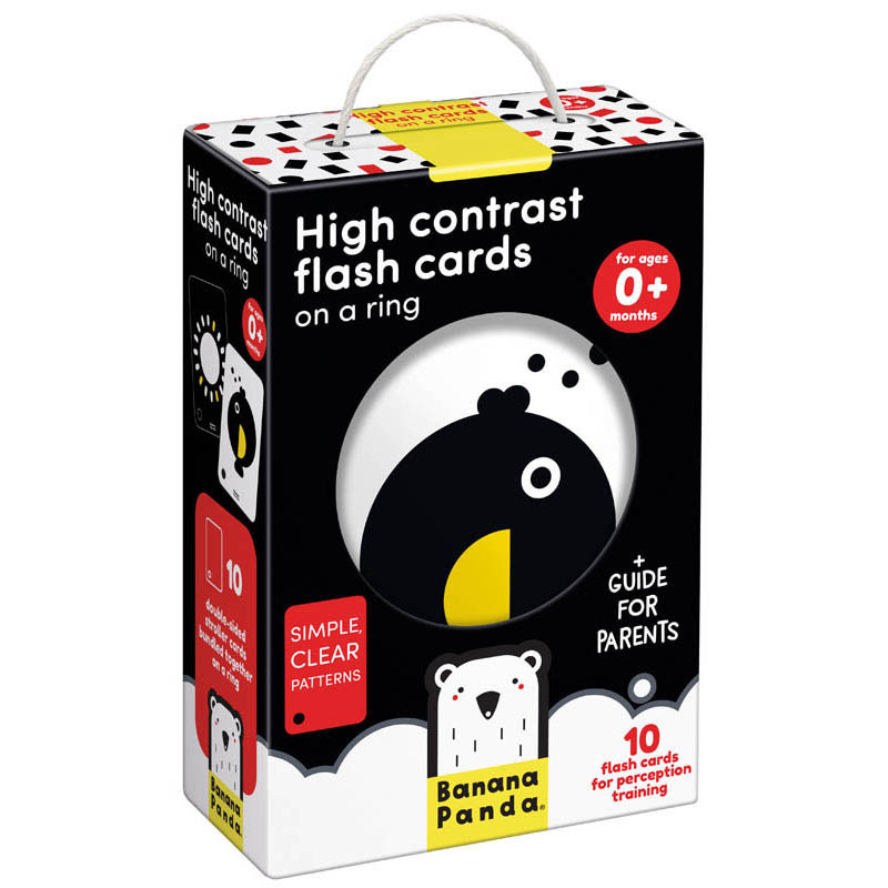 High Contrast Flash Cards on a Ring - for ages 0m+