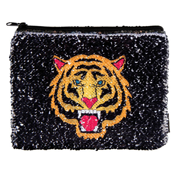 Tiger / Fierce Reveal Magic Sequin Pouch
