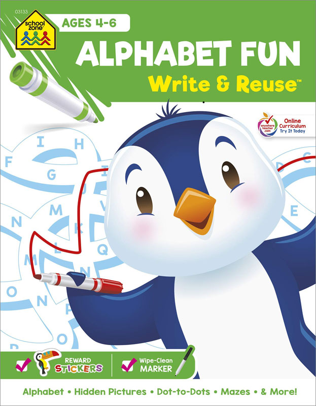 Alphabet Fun Write & Reuse Workbook