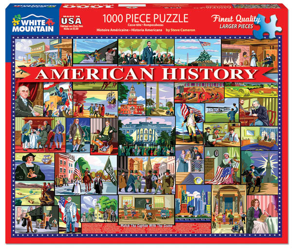 1000Piece Puzzle White Mountain Puzzles Us Presidents Collage 