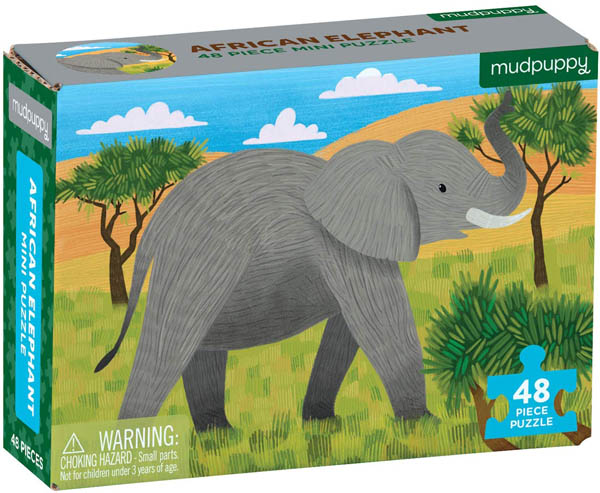 African Elephant Mini Puzzle (48 pieces)