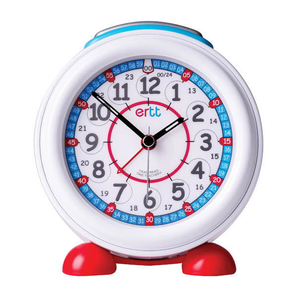 Easyread Alarm Clock 24 Hour Red Blue Face Easyread Time Teacher