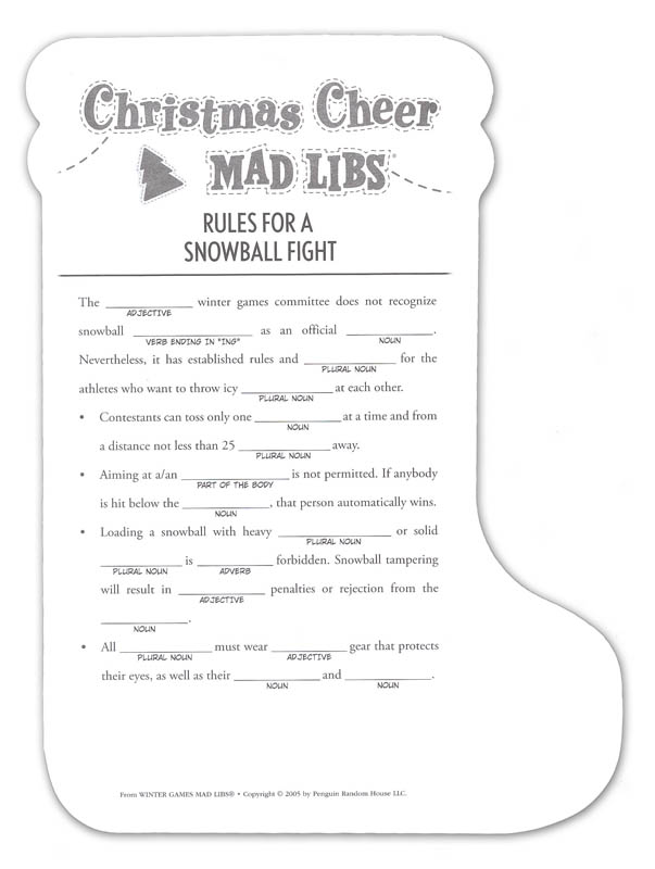 Christmas Cheer Mad Libs Price, Stern, Sloan 9781524793388