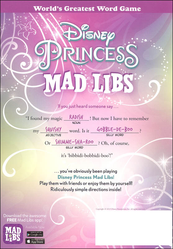 Disney Princess Mad Libs | Price, Stern, Sloan | 9780593093924