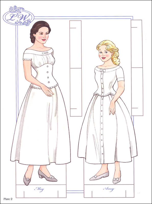 little women paper dolls