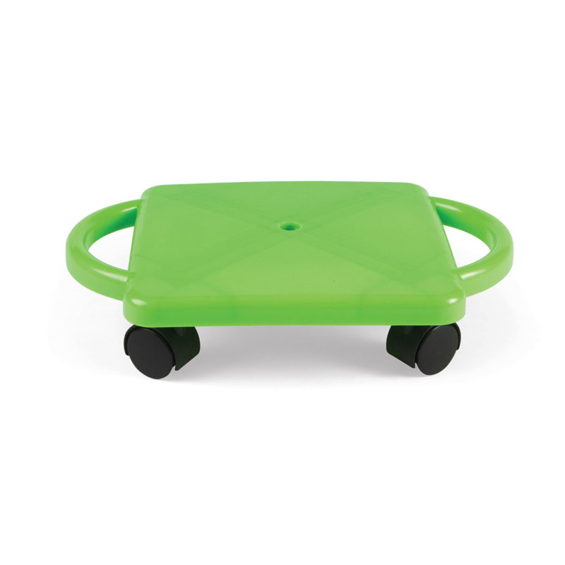 Plastic Scooter Board with Safety Handles: Neon Green