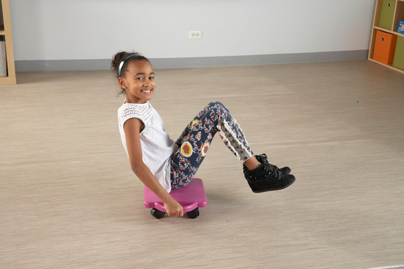 Plastic Scooter Board with Safety Handles Purple ETA