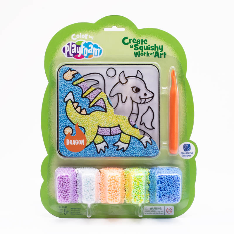 Educational Insights Color by Playfoam Dragon│Non-Toxic Never Dries Out│Arts and Craft Activity│ Perfect Stocking Stuffer for 5+ 