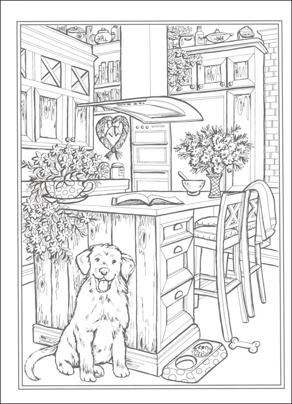 Home Sweet Home Coloring Book (Creative Haven) | Dover Publications