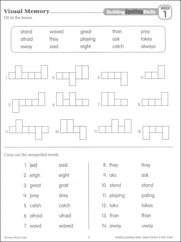 Building Spelling Skills Grade 3 - Individual Student Workbook | Evan ...