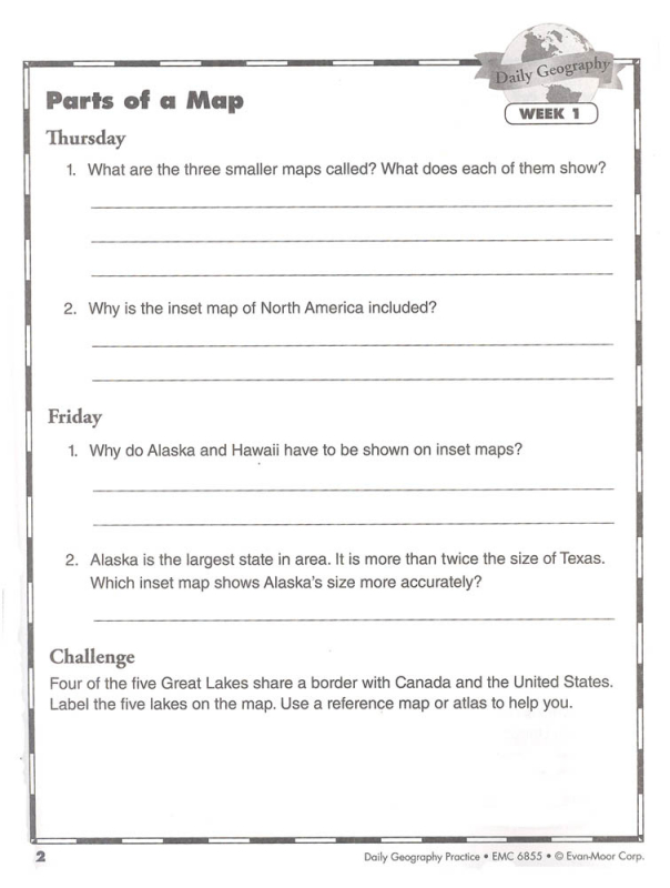 daily geography practice grade 5 individual student workbook evan