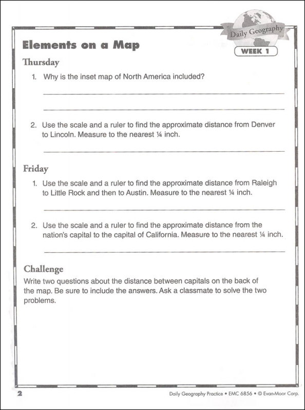 Daily Geography Practice Grade 6 - Individual Student Workbook | Evan