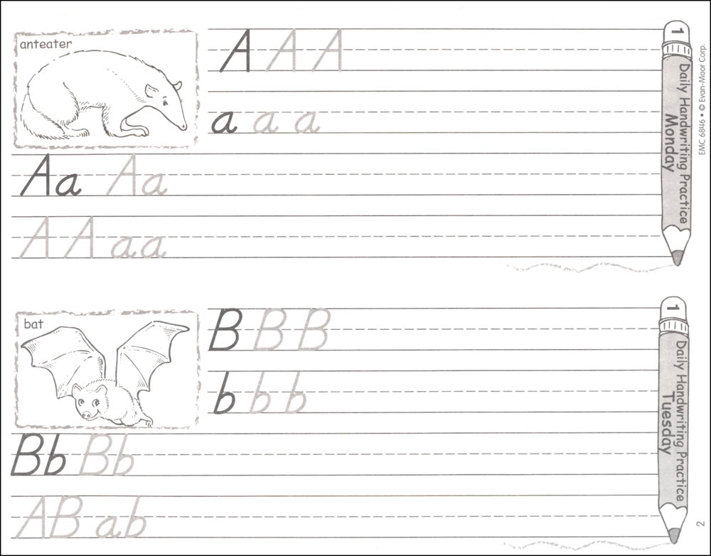 manuscript alphabet practice sheets