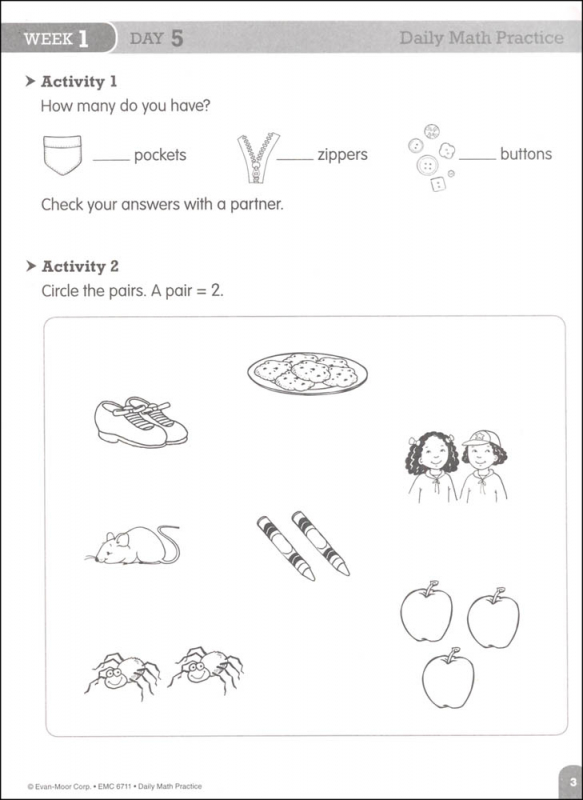 Daily Math Practice Grade 1 - Individual Student Workbook | Evan-Moor