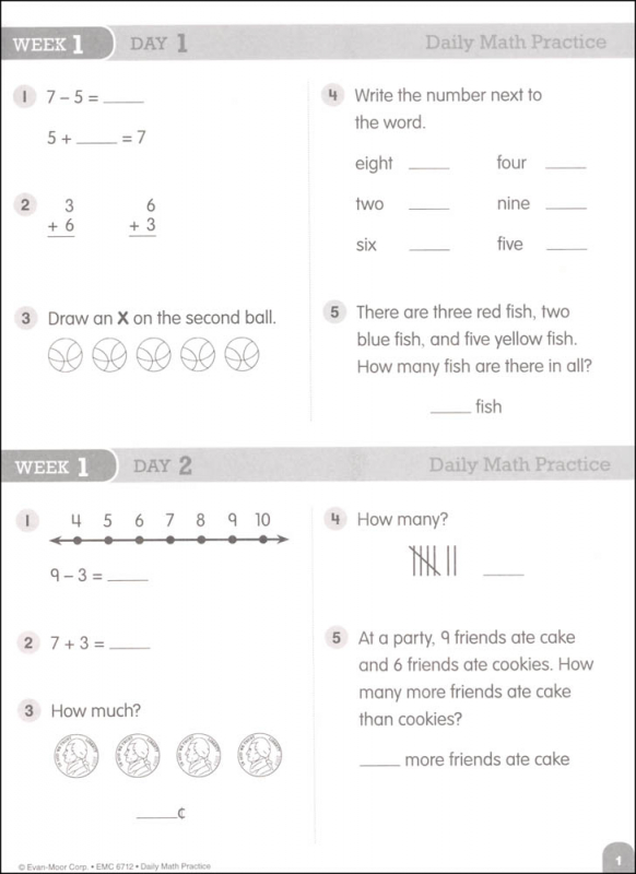 Daily Math Practice Grade 2 - Individual Student Workbook | Evan-Moor