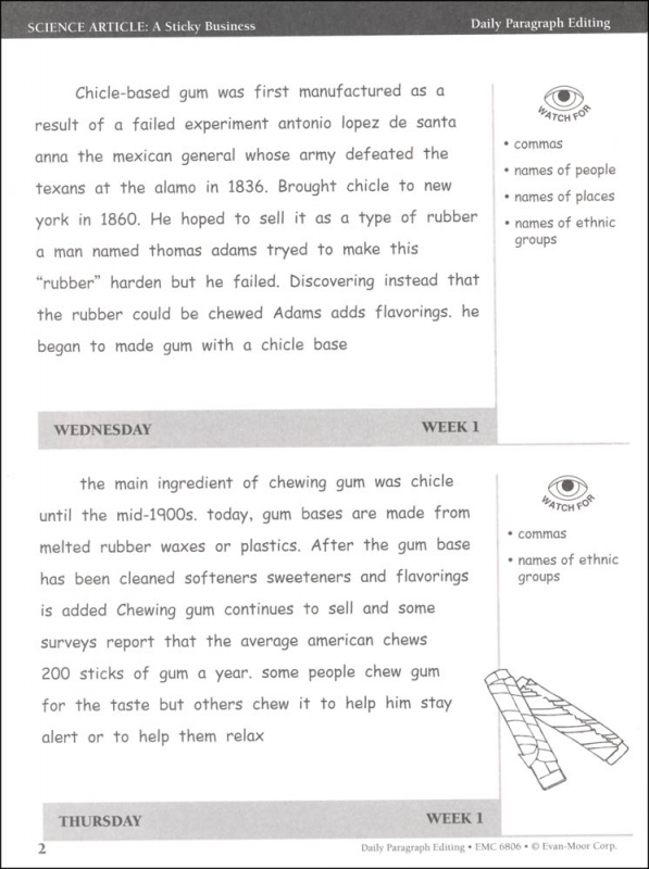 Daily Paragraph Editing Grade 6 - Individual Student Workbook 