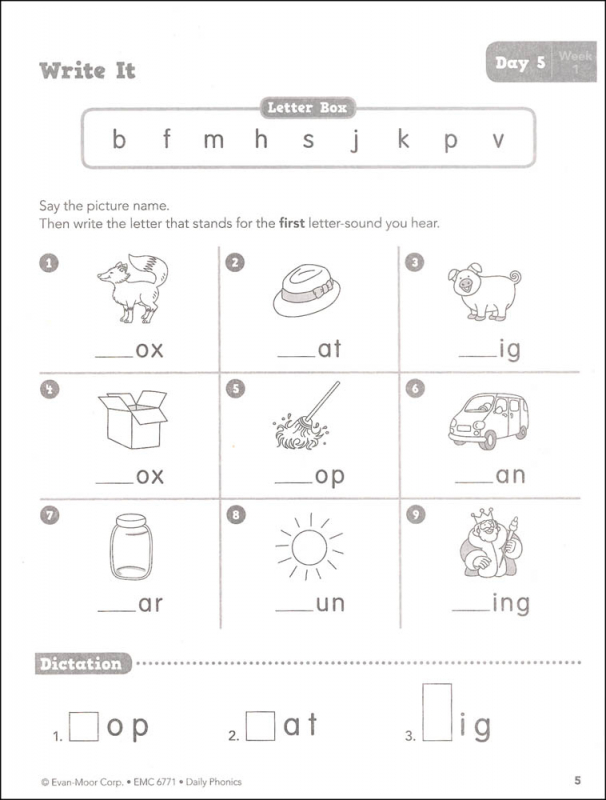 daily phonics grade 1 individual student workbook evan