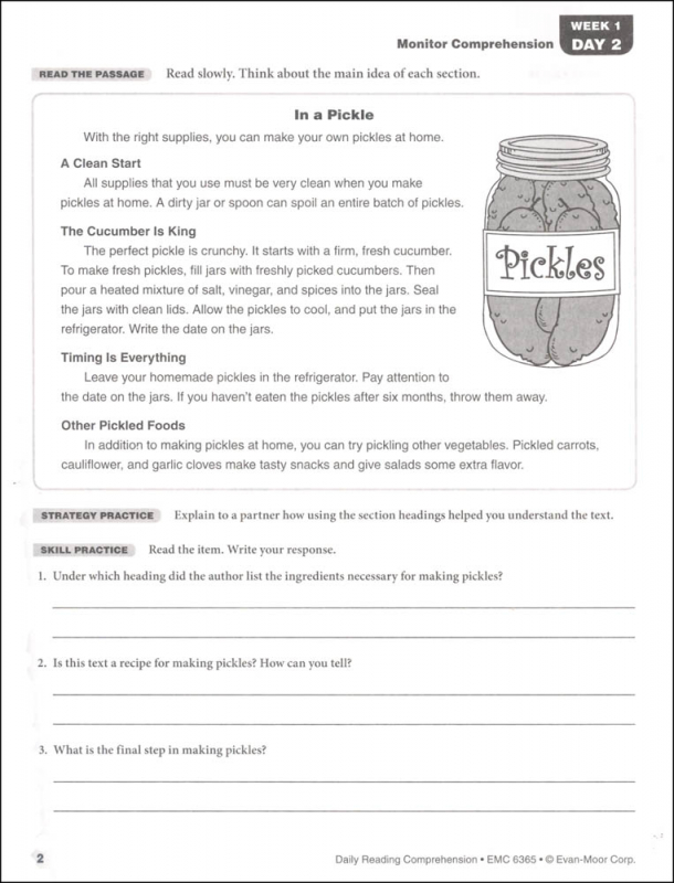 daily reading comprehension grade 5 individual student workbook