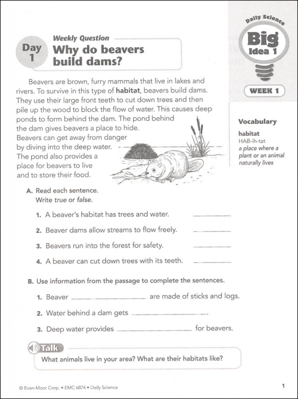 Daily Science Grade 4 - Individual Student Workbook | Evan-Moor