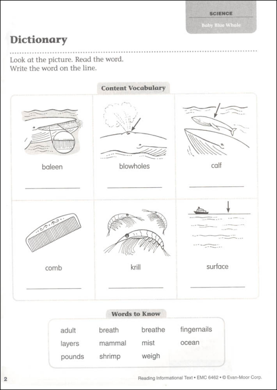 Reading Informational Text Grade 2 - Individual Student Workbook | Evan