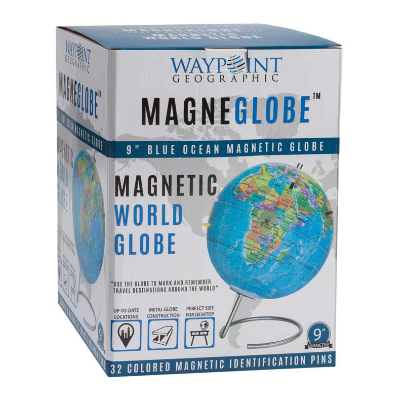 Blue Ocean Metal MagneGlobe 9"