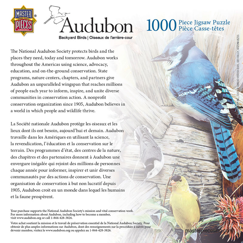 Audubon Backyard Birds Puzzle (1000 piece) | MasterPieces