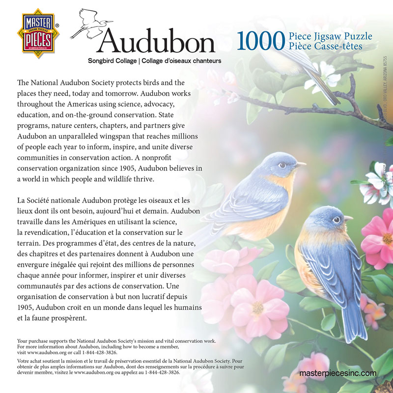 Audubon Songbird Collage Puzzle (1000 piece) | MasterPieces