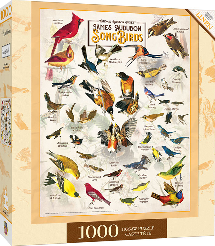 Audubon Songbirds Puzzle - Poster Art (1000 piece)
