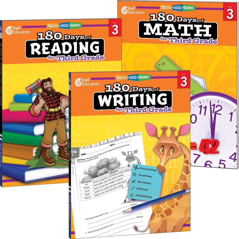 Reading, Writing, and Math Bundles Grade 3 | Shell Education ...