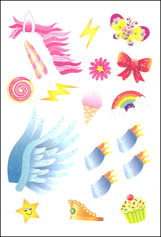 glitter magical unicorn sticker paper doll dover