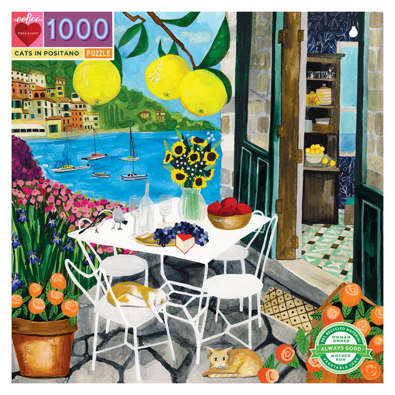 Cats in Positano Jigsaw Puzzle (1000 pieces)