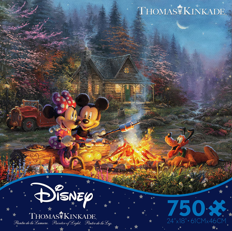 Mickey and Minnie Sweetheart Campfire Puzzle (Thomas Kinkade Disney Collection) 750 pieces