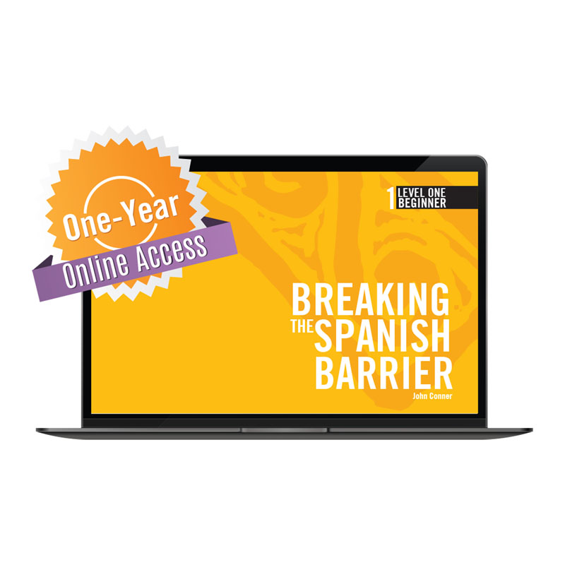 Breaking the Spanish Barrier Level 1 (Beginner) Digital Audio & Enhancements Online Access Code - 1 Year Subscription (g