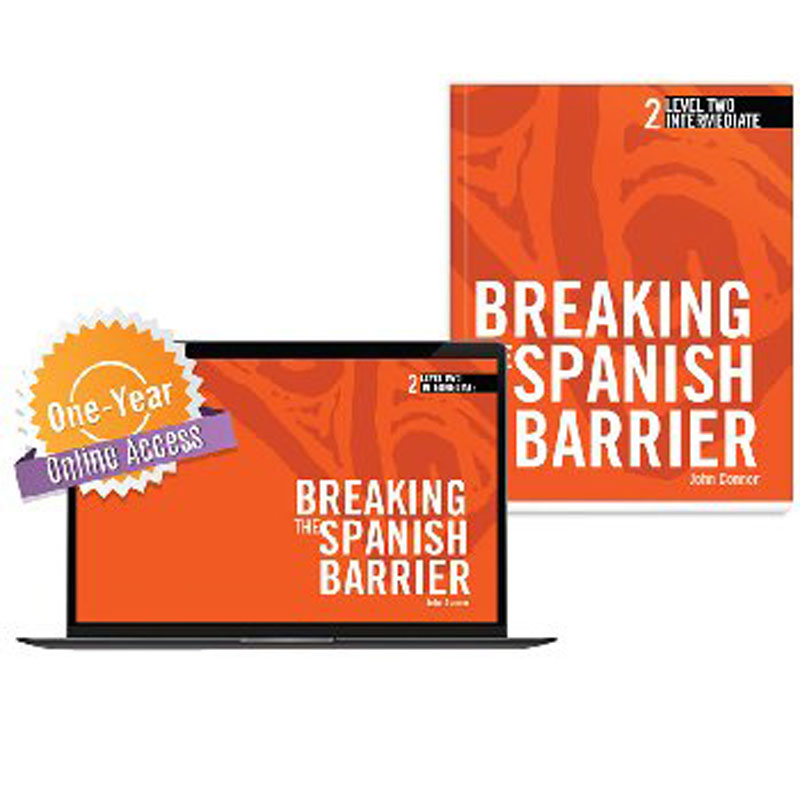 Breaking the Spanish Barrier Level 2 (Intermediate) Student Book + Digital Audio & Enhancements Online Access Code - 1 Y