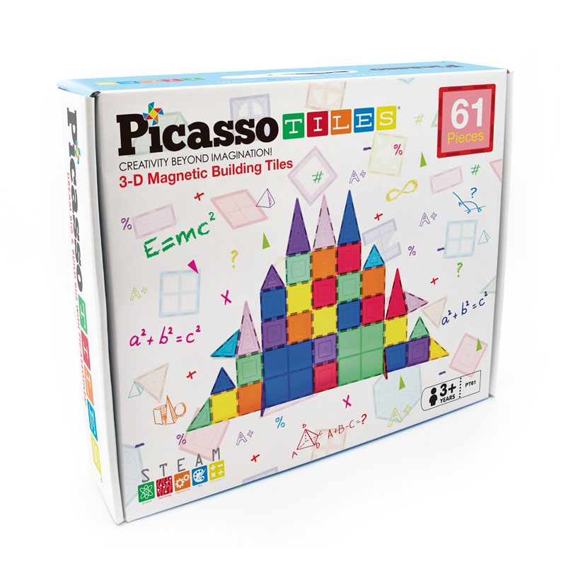 Picasso Tiles Magnet Building Tiles (61 piece set)
